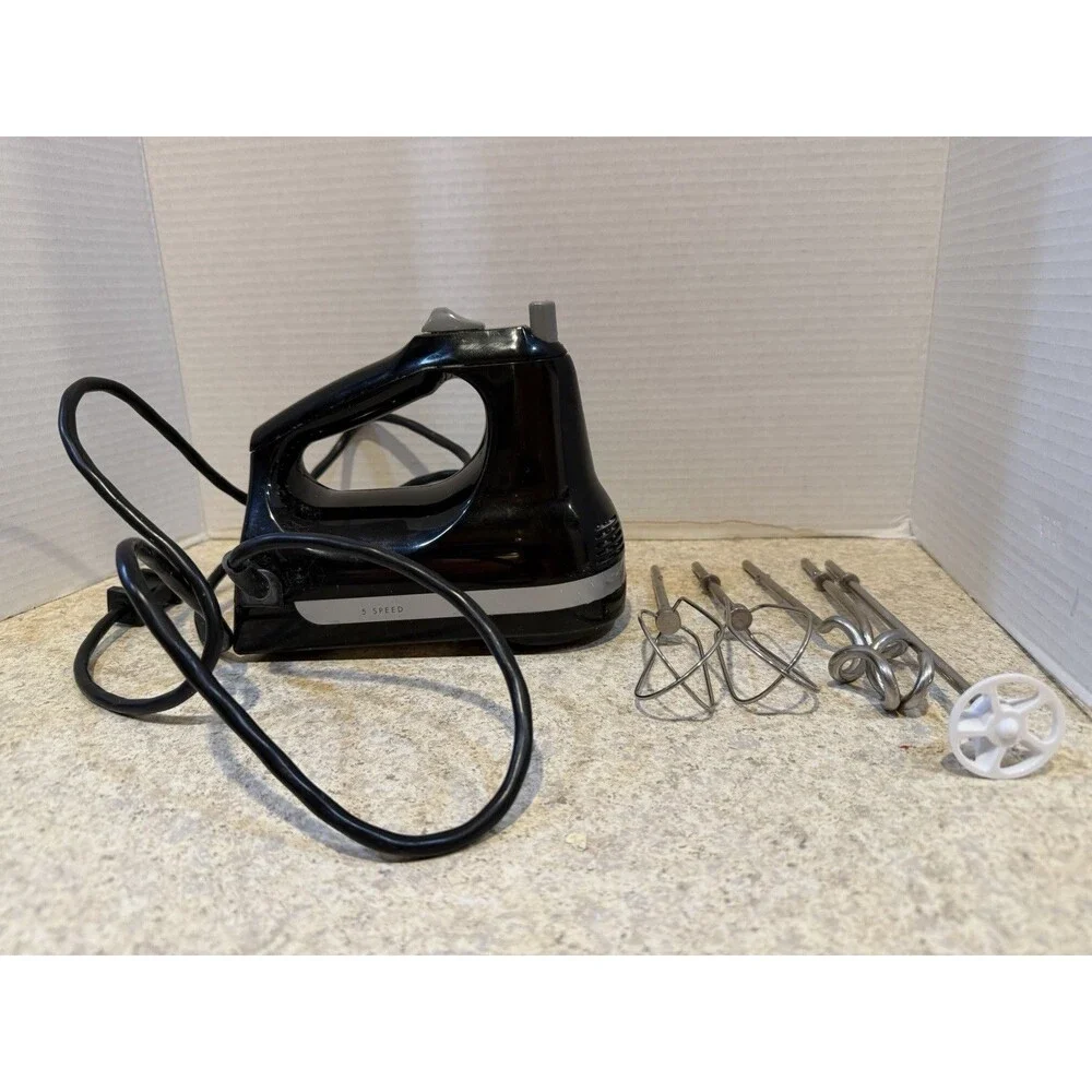KITCHENAID KHM5AP 5 SPEED ULTRA POWER MIXER BLACK tested with attachments